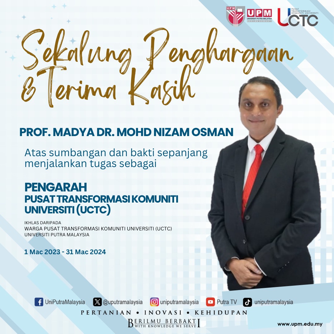 Terima Kasih Prof. Madya Dr. Mohd Nizam Osman